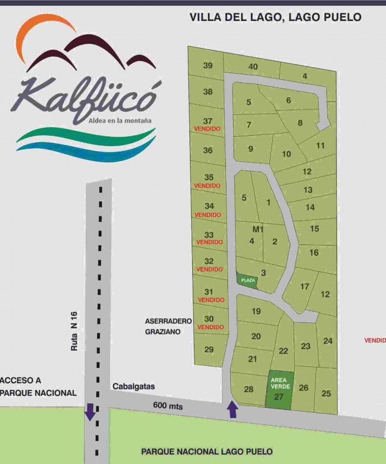 LOTEO KALFUCO - VILLA DEL LAGO - CHUBUT - OPORTUNIDAD