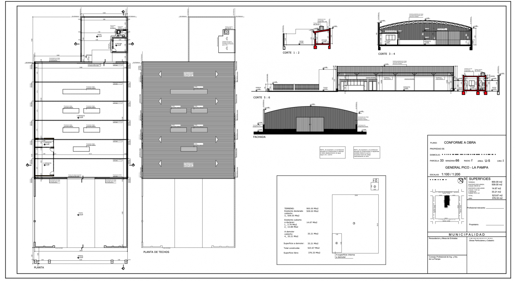 EN VENTA GALPON DE 20 X 50 SOBRE CALLE 9 - GRAL. PICO - LA PAMPA