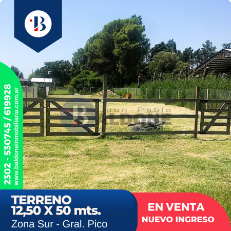 EN VENTA TERRENO ZONA SUR - GRAL. PICO